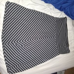 Gray and black skirt